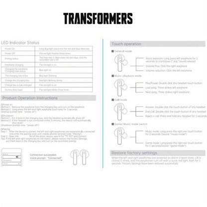 Transformers TF-T01 Gaming Headset TWS